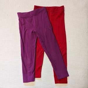 Two Pairs of Primary Cozy Leggings, size 5